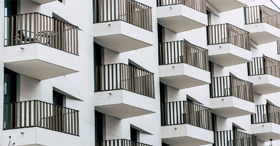 Apartments painted white by professional painting contractor